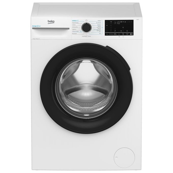 Beko BMW9149DB b300 Lavatrice Carico Frontale 9 Kg 1400 rpm Classe A Motore Inverter Display Touch Vapore EnergySpin (84.5x60x58 cm) colore Bianco