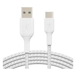 Belkin Boost Charge Cavo da Usb-C a Usb-A 2mt Rivestito Bianco