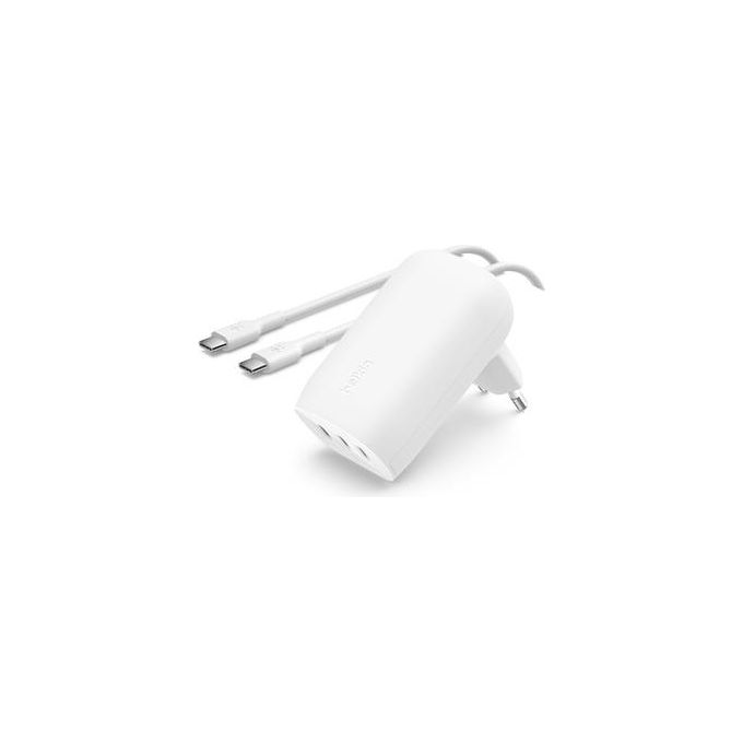 Belkin BoostCharge Caricabatteria da Parete a 3 Porte USB-C con PPS da 67W Bianco