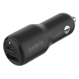 Belkin BoostCharge Doppio Caricabatteria da Auto da 42W con Ricarica Rapida USB-C PPS da 30W e Porte USB-A da 12W