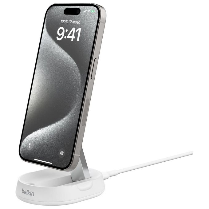 Belkin BoostCharge Pro Supporto di Ricarica Magnetica Convertibile 15W Bianco