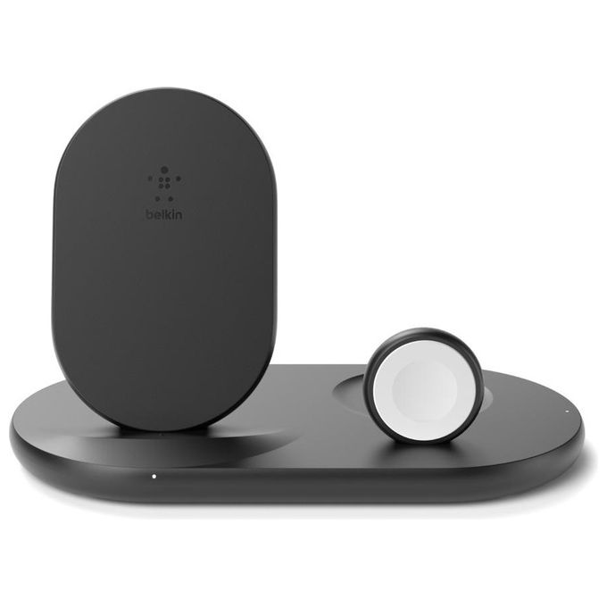 Belkin Caricabatteria Wireless 3 in 1 Stazione di Ricarica Wireless da 7.5 W Nero
