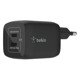Belkin Caricabatterie da Parete 2xUsb-C 65W PD 3.0 PPS Nero