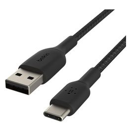 Belkin Cavo Usb-C Intrecciato USB-C/USB-A 3mt Rivestito Nero