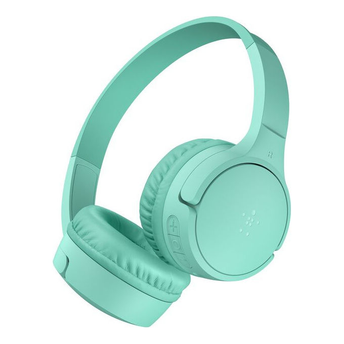 Belkin AUD002HQMNV3 Cuffie SoundForm Mini Bluetooth On-Ear Bambini Menta