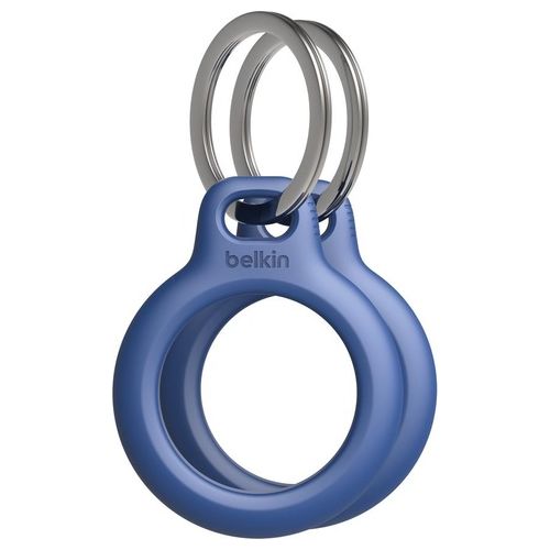 Belkin Custodia per AirTag con Anello Portachiavi Secure Holder per Air Tag Confezione da 2 Blu