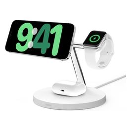 Pro 3-in-1 Caricatore Wireless con MagSafe 15W Bianco