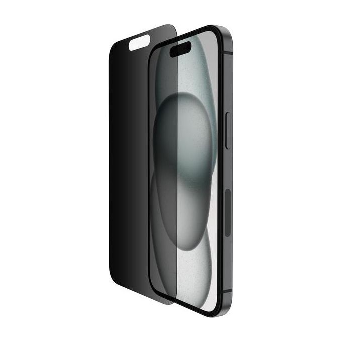Belkin Vetro Tempered Glass Antimicrobico Privacy per iPhone 15-14 Pro