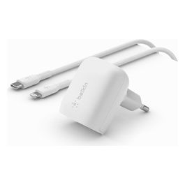 Belkin WCA006vf1MWH-B5 Caricabatterie da Parete con Pps Porta Usb-C PD 20W 1mt Pvc Bianco