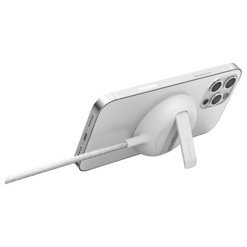 Belkin WIA004BTWH Tappetino di Ricarica Wireless Portatile con MagSafe per iPhone 12/13 Bianco
