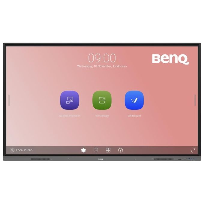 BenQ RE7503 Pannello Piatto Interattivo 75" Led 400 Cd/m² 4k Ultra Hd Nero Touch Screen Processore Integrato Android 11 18/7