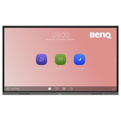 BenQ RE7503 Pannello Piatto Interattivo 75" Led 400 Cd/m² 4k Ultra Hd Nero Touch Screen Processore Integrato Android 11 18/7