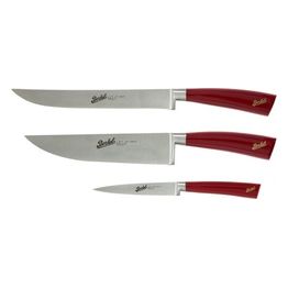 Berkel Elegance Coltello da Cucina Rosso Set da Chef 3 Pezzi