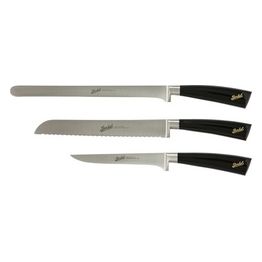 Berkel Elegance Coltello da Cucina Lucido Nero Set da Prosciutto 3 Pezzi