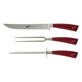 Berkel Elegance Coltello da Cucina Rosso Set da Arrosti 3 Pezzi