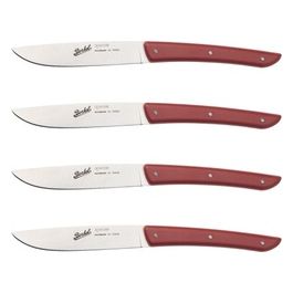 Set Coltelli da Bistecca 4 Pezzi Color Rosso