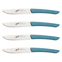 Set Coltelli da Bistecca 4 Pezzi Color Blu Petrolio