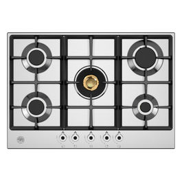 P755CPROX Piano Cottura Gas 5 Fuochi Acciaio Inox 75 cm