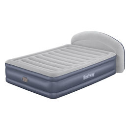 671BD Materasso ad Aria Queen Doppio Blu e Grigio con Pompa Integrata