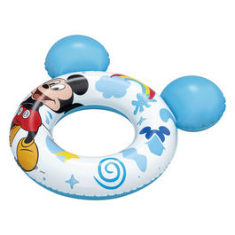 Anello di Nuoto per Bambini 3-6 Anni, PVC, Blu e Bianco, 66x65 cm