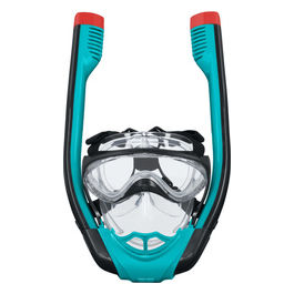 Maschera Facciale Intera Snorkeling Silicone Nero Rosso Turchese