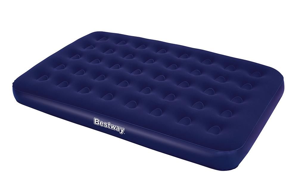 BESTWAY Materassino materasso gonfiabile AIRBED blu floccato UNA PIAZZA E  MEZZO 193X122X22