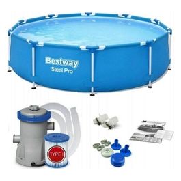 Bestway 56681 Piscina Frame Tonda Steel Pro Filtro 366X76 cm