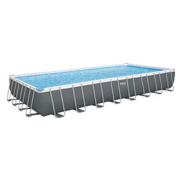 Bestway, Piscina Fuori Terra Power Steel, 956x488x132 cm, Grigio Scuro