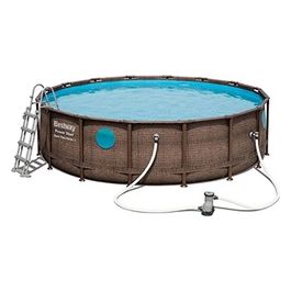 Bestway Piscina Fuori Terra Power Steel Rettangolare con Accesso