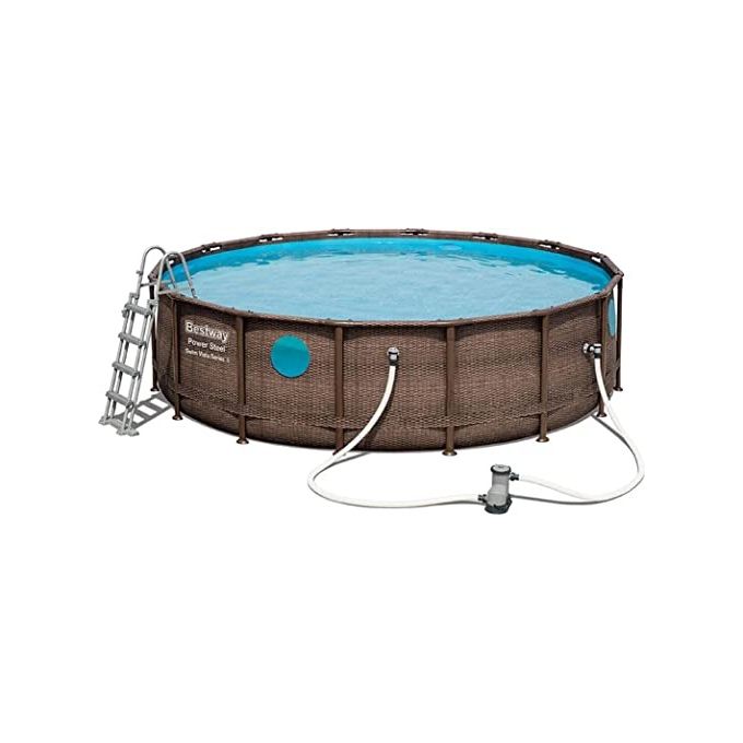 Bestway Piscina Fuori Terra Power Steel Rettangolare con Accesso