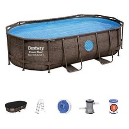 Bestway Piscina Power-Steel Ovale Rattan 427x250cm