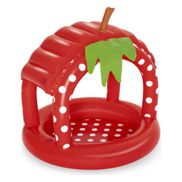 piscinetta gonfiabile berry rotonda 27l verde rosso bianco per bambini 2 anni 52387