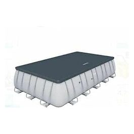 Telo di Copertura per Piscina Rettangolare 732x366x132cm Proteggi Piscina Pulizia e Manutenzione