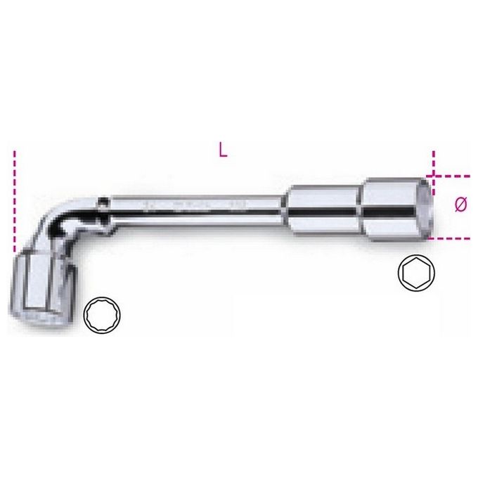 BETA Chiave a pipa Doppie Esagonali-poligonali Acciaio Cromato Lucido - nf e 74.303 - 932 mm 7