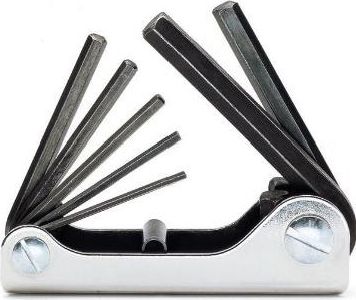 BETA Serie di Chiavi Maschio Esagonale Piegate Brunite, con Supporto in Metallo Acciaio Brunito - ISO 2936 - 96n/g 7