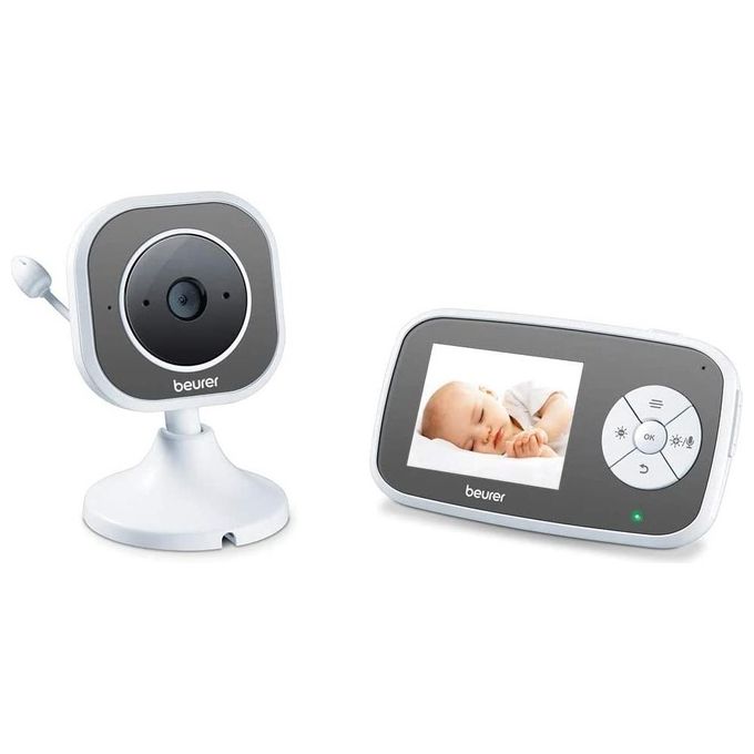 Beurer BY 110 Babyphone Video Wi-Fi con Funzione di Visione Notturna a Infrarossi e Modalita Eco Grigio