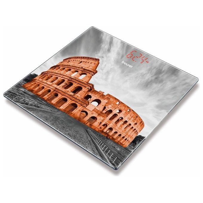 Beurer GS 215 Rome Bilancia in Vetro con Display LED Magic