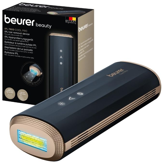 Image of beurer IPL 7800 COOL PRO Epilatore a Luce Pulsata con Funzione di Raffrossodamento Nero e Oro per una Epilazione Efficace e Confortevole