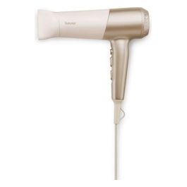 HC 70 Phon da 2.200 Watt Iconic Pro Asciugacapelli super potente da 2.100 Watt - con 2 accessori (bocchetta stretta e diffusore)  - design elegante color crema - funzione ioni - colpo di aria fredda - custodia