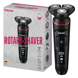 MN8X Rasoio Rotante Nero 3 Testine Flessibili Batteria Ricaricabile