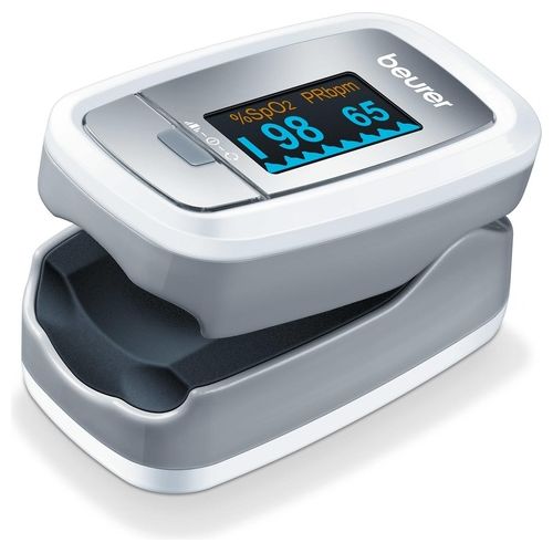 [ComeNuovo] Beurer Pulsossimetro Monitoraggio Saturazione di Ossigeno nel Sangue e del Battito Cardiaco 61 x 36 x 32 mm Grigio PO 30