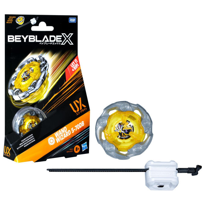 Beyblade, Trottola Wand Wizard 5-70DB UX, Starter Pack con Lanciatore, Hasbro