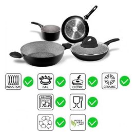Batteria Stone 5 Pezzi Stone in Black