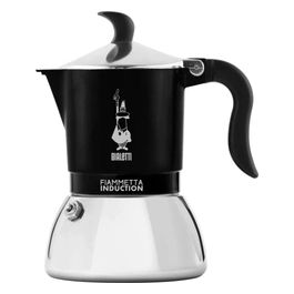 Bialetti Caffettiera Fiammetta Nera per Induzione 2 Tazze