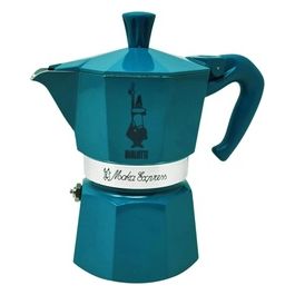 Caffettiera Moka 3 Tazze Collezione Winter Wonderland Colore Turchese