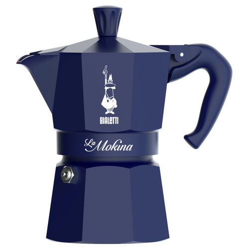 0005411 La Mokina Caffettiera Moka 0,04 L Alluminio colore Blu
