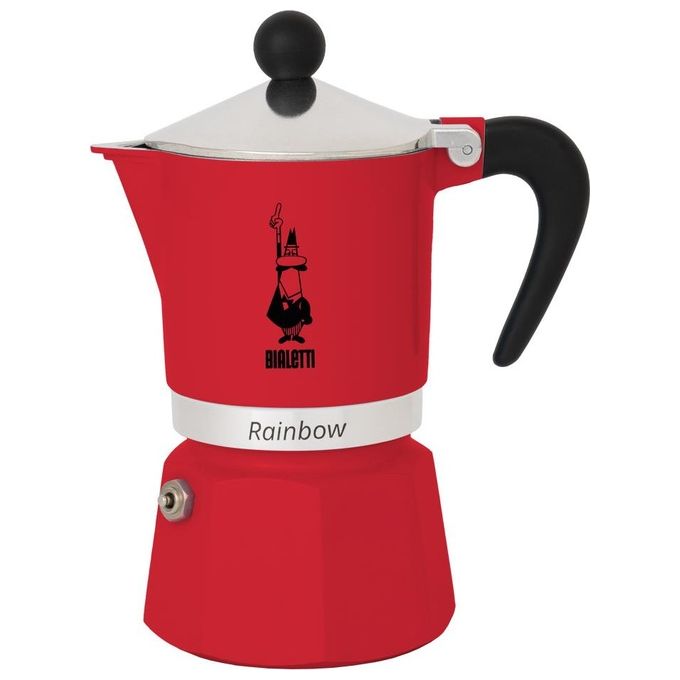 Bialetti Caffettiera Rainbow 1 Tazza Rosso