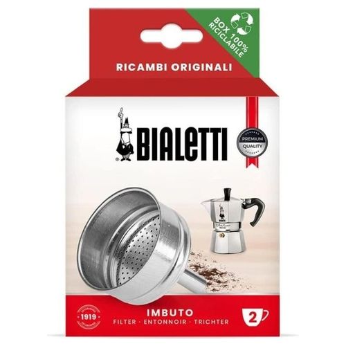 0109704 Imbuto Ricambio per Caffettiera 2 Tazze in Alluminio compatibile Moka Express Dama Break Fiammetta Easy Timer colore Grigio