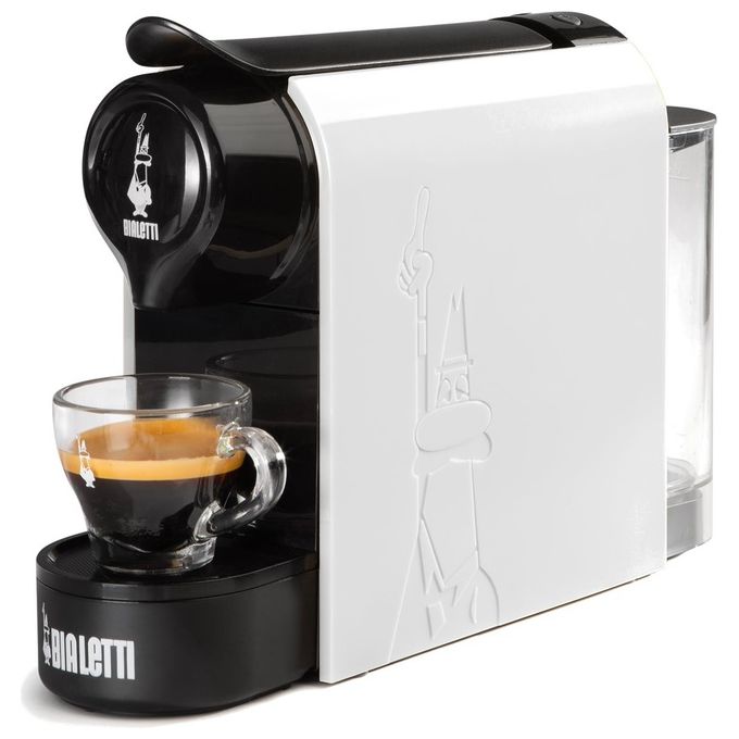Bialetti Gioia Macchina da Caffe' Espresso per Capsule in Alluminio Supercompatta Bianco