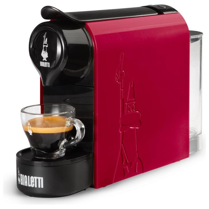 Bialetti Gioia Macchina da Caffe' Espresso per Capsule in Alluminio Supercompatta Rosso